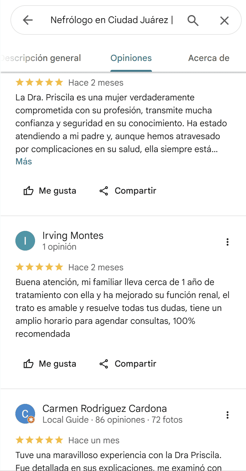 testimonios de pacientes